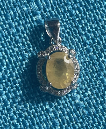 Pendentif saphir jaune - pendentif,