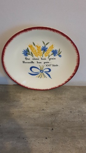 Ancienne assiette signée - ,