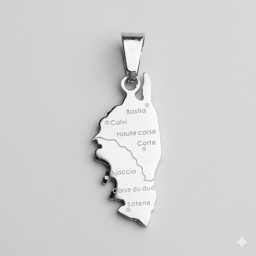 Pendentif corse en acier - corse,