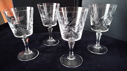 Verres vin cristal - cristal, (
