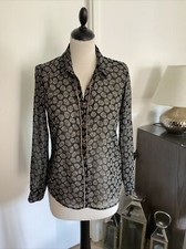 Chemise ZARA taille XS/S noire « tête de mort » chaîne très bon état