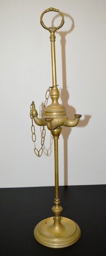 Ancienne lampe huile bronze - lampe,