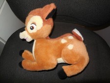 doudou peluche Bambi faon couché DISNEY 27cm