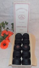 ANCIENNE BOITE 10 BOBINES FIL cordonnet A LA CROIX CARTIER BRESSON DENTELLE