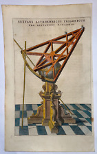 ASTRONOMICAL SEXTANT 1663 WILLEM BLAEU ANTIQUE VIEW (HEIGHTENED WITH GOLD)