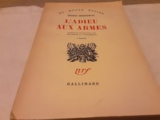 L’ADIEU AUX ARMES ERNEST HEMINGWAY  NRF GALLIMARD 1961