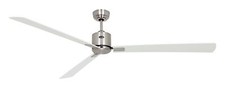 DC Ventilateur de plafond avec Télécommande Chrome mat Eco Neo 180 cm Blanc Gris