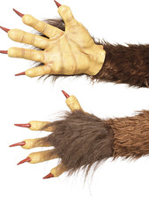Krampus Démon Gants Latex Bête Animal Accessoire Déguisement Halloween