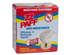 ZZ PAFF Diffuseur Electrique Anti-Moustiques Liquide/Plaquettes + 1 Recharge Liq