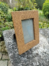 Cadre photo eb résine imitation osier