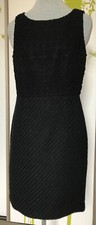 Robe chic noire  laine mélangée sans manches esprit taille 40