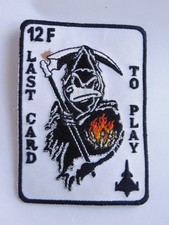 MARINE NATIONALE / AERONAVALE : PATCH 12F LAST CARD TO PLAY RAFALE