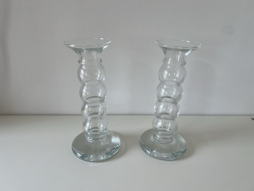 Paire bougeoir soliflore en - de,
