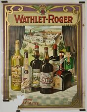 Boitsfort Sauvage Pierre	Wathlet Roger Circa 1900 Affiche Originale Alcool Pub