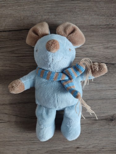 Doudou souris bleu marron - et,