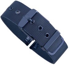 Minott | Bracelet De Montre Milanaise En Acier Inoxydable Bleu Brillant 30604