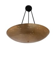 Suspension luminaire encastrée en laiton au plafond du milieu du siècle lustr...