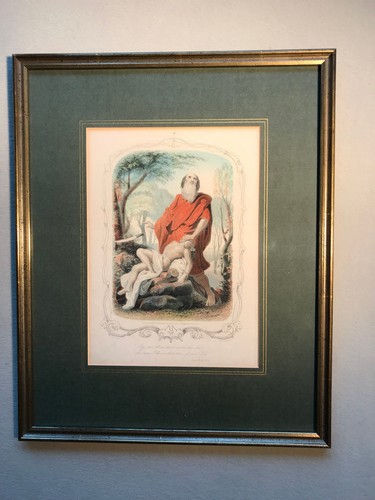 Gravure sur cuivre coloriée