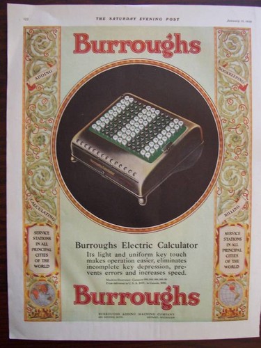 1929 burroughs electric - 1929,