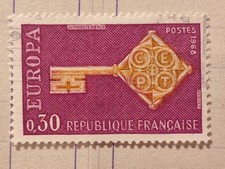 BW744 oblitéré charnière