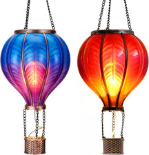 2 Pcs Hot Air Balloon Solar