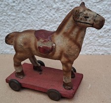 Jouet ancien cheval en - jouet,