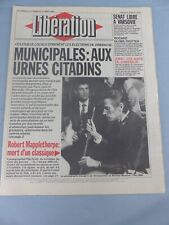 JOURNAL DE NAISSANCE ANNIVERSAIRE LIBERATION 11 12 mars 1989 ROBERT MAPPLETHORPE