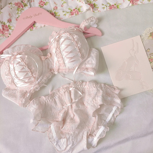 Japanese lace bow bra - japanese,