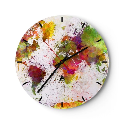 Horloge murale verre - horloge, en