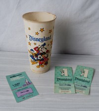 #Disney 80 - 90's# Souvenir USA - Tickets + Gobelet Disneyland / Magic Kingdom