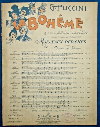 Opéra puccini partition - puccini,