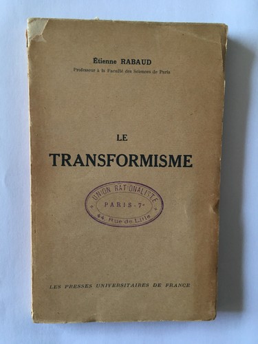 Transformisme 1931 etienne - le,