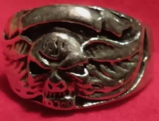 Bague Tête de mort ailes