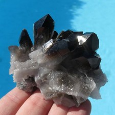 Minéraux *** CRISTAUX De QUARTZ MORION NOIR Arkansas, USA