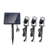 ® - 3 Spots Solaires avec Un Panneau Solaire de 3W, Température de couleur 30...