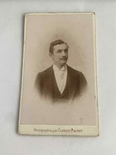 PHOTOGRAPHIE CDV CIRCA 1900 PHOTO MALFAIT A DUNKERQUE JEUNE HOMME MOUSTACHE