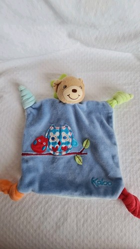 Doudou plat ours bleu - plat,