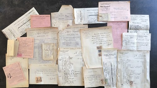 Lot anciens papier vosges - lot,