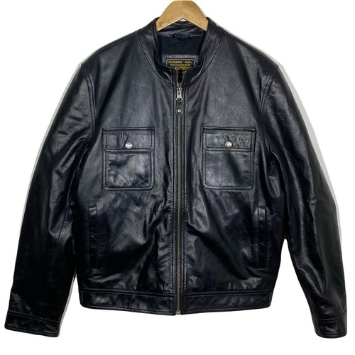 Blouson cuir noir vintage - en,