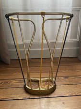 Porte-parapluie vintage en fonte et aluminium – années 60 – Mid-Century Modern