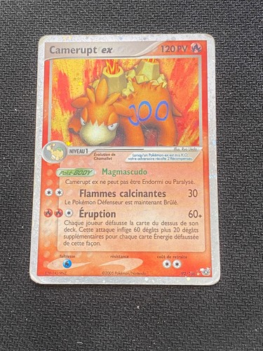 Carte pokémon camerupt - pokémon, ex