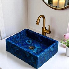 Bleu Agate Évier – Pierre
