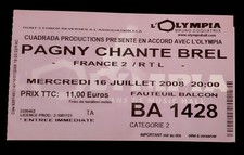 ticket billet place concert