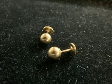 Paire de boucles d’oreilles (boules) en or 18 K, Fermeture ALPA…