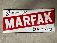 Plaque Émaillée Rare Marfak Caltex Enamel Sign Emailschild Smaltata