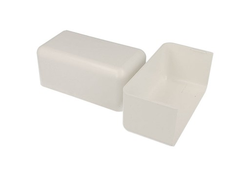 Embout pour goulotte pvc blanc - pour,