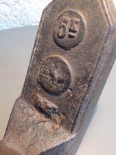 Ancien fer à repasser coq 5 kg carreau de tailleur  XIXème 