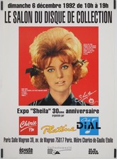 Expo Sheila 30ème anniversaire 1992 Affiche Originale Exposition Musique
