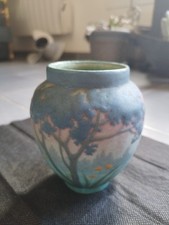 Vase Amalric WALTER En Céramique Émaillée No Daum , Galle , Muller Frère