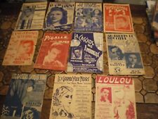 Lot d'anciennes partitions de musiques  1944 1950 (12)